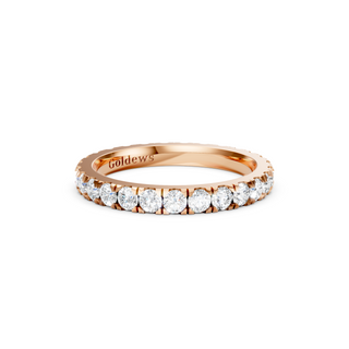 #R67187 - 2.5mm French Pave Eternity Wedding Band