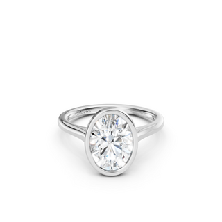Oval Bezel Engagement Ring