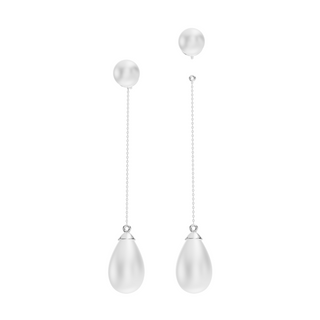 #E67105 - Pearl Drop Earrings