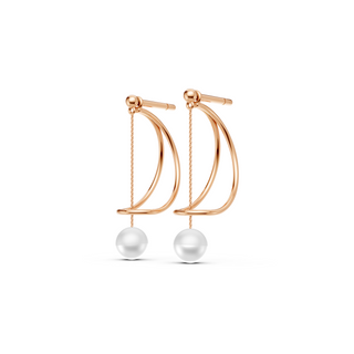 #E6762 - Hanging Pearl Earrings