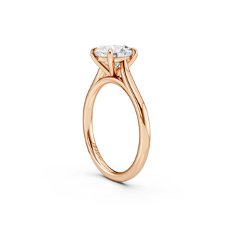 #R67205 - Round Solitaire Shoulder Engagement Ring