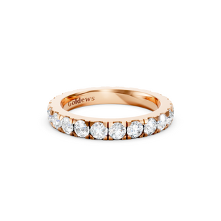 #R67183 - 3mm French Pave Eternity Wedding Band
