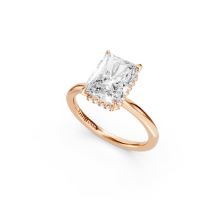 #R67164 - Radiant Hidden Halo Engagement Ring