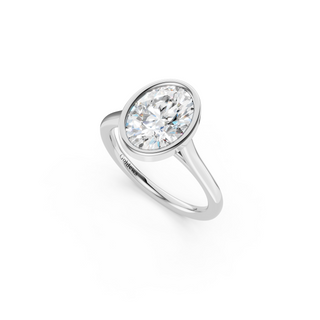 Oval Bezel Engagement Ring
