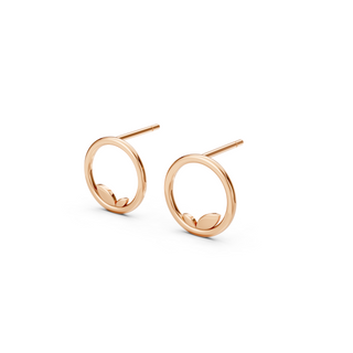 #E6757 - Leaf Circle Earrings