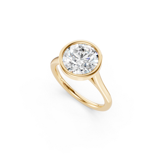 Round Bezel Engagement Ring
