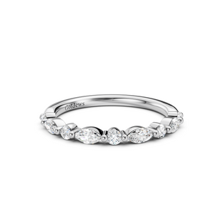 #R67150 - 2mm Marquise & Round Wedding Band