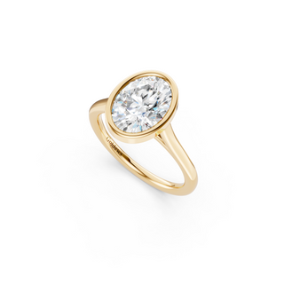 Oval Bezel Engagement Ring