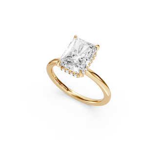 #R67164 - Radiant Hidden Halo Engagement Ring