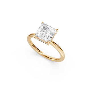 #R67168 - Princess Hidden Halo Engagement Ring