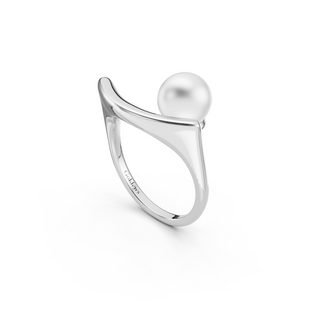 #R6718 - Pearl on Arc Ring
