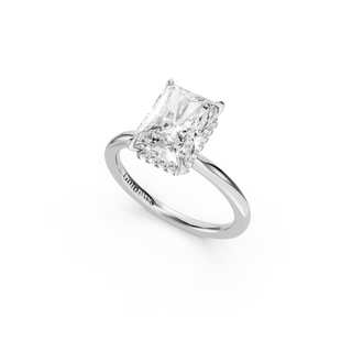 #R67164 - Radiant Hidden Halo Engagement Ring