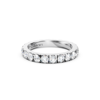 #R67183 - 3mm French Pave Eternity Wedding Band