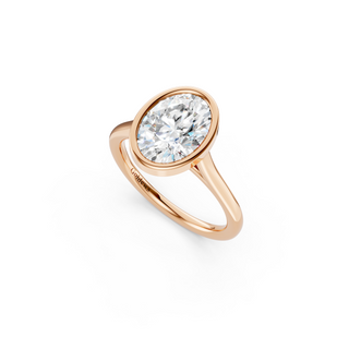 Oval Bezel Engagement Ring