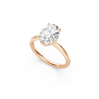 #R67172 - Oval Hidden Halo Engagement Ring