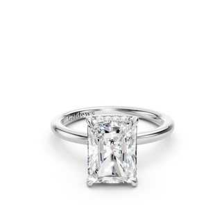 #R67164 - Radiant Hidden Halo Engagement Ring