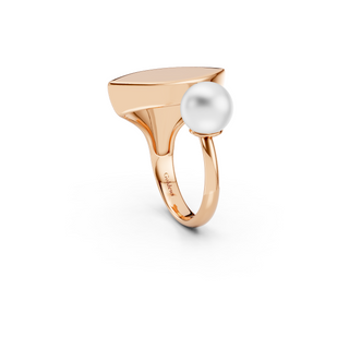 #R6769 - Leaf & Pearl Ring