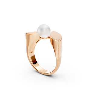 #R6714 - Twin Leaf Pearl Ring