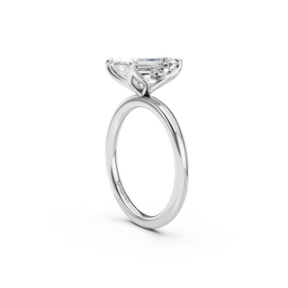 #R67137 - Emerald Petal Engagement Ring