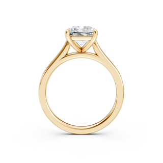 #R67208 - Radiant Solitaire Shoulder Engagement Ring