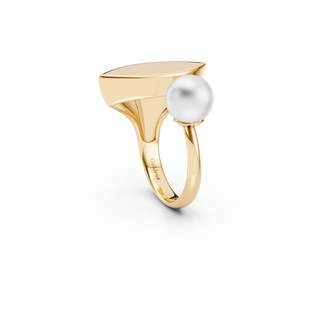 #R6769 - Leaf & Pearl Ring