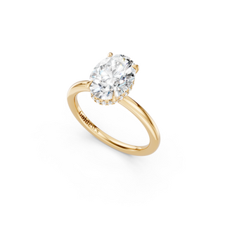#R67172 - Oval Hidden Halo Engagement Ring
