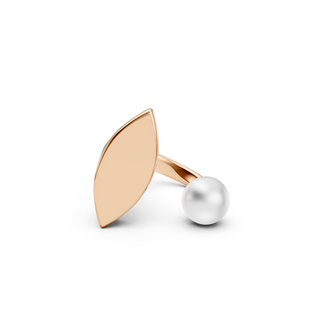 #R6769 - Leaf & Pearl Ring