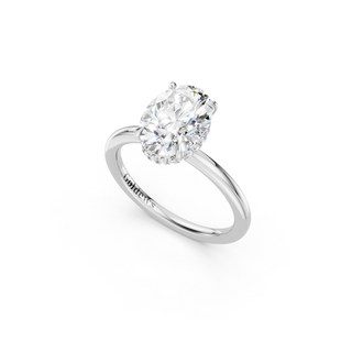 #R67172 - Oval Hidden Halo Engagement Ring