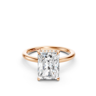 #R67164 - Radiant Hidden Halo Engagement Ring