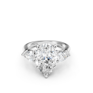 #R67204 - Three Stone Pear Engagement Ring