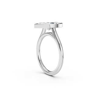 Emerald Bezel Engagement Ring