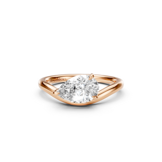 #R67215 - Pear Solitaire Curved Engagement Ring