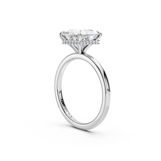#R67168 - Princess Hidden Halo Engagement Ring